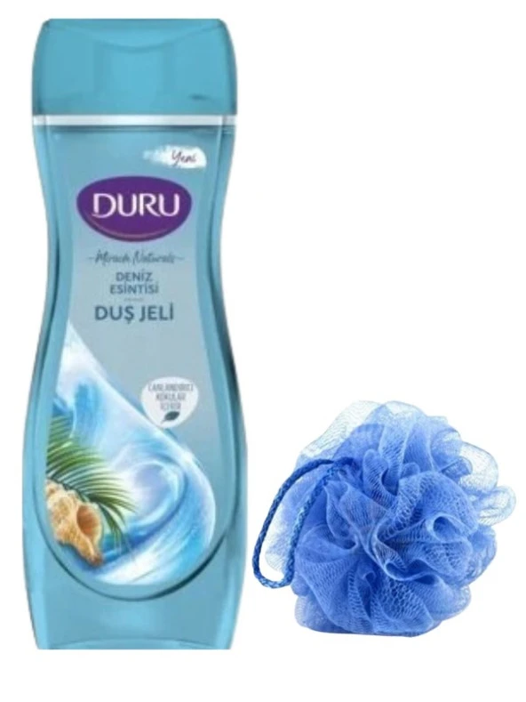 Duru Duş Jeli Deniz Esintisi 450ml + Onton Keops Lüks Banyo Lifi