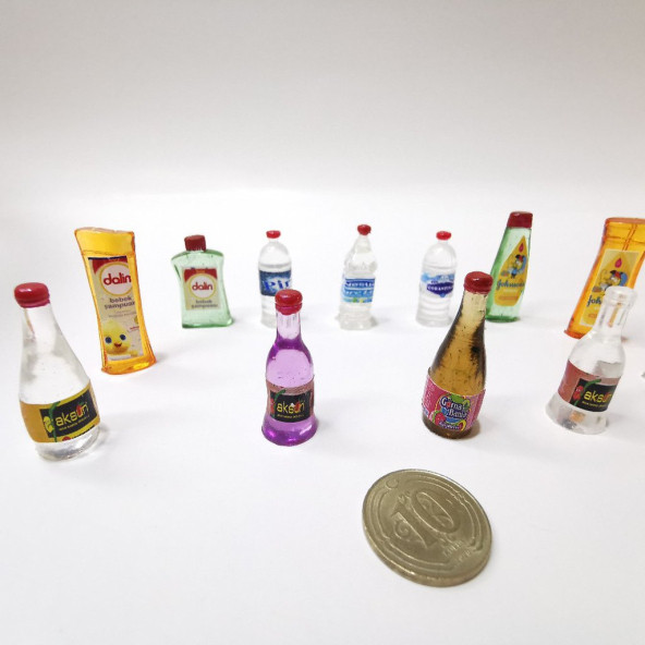 minyatür bebek evi aksesuarı 12 li set - 5