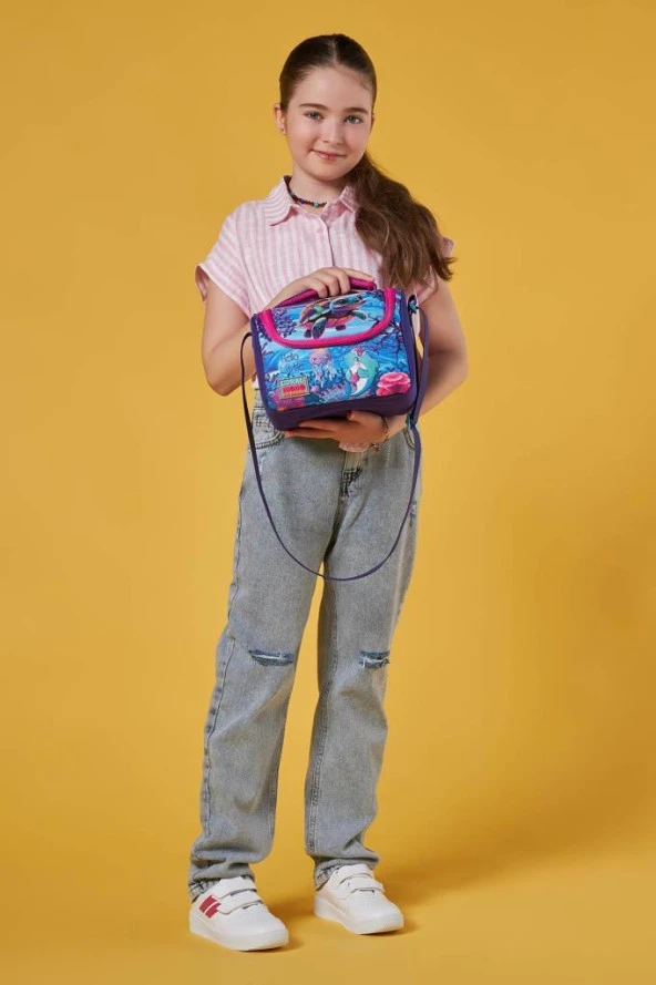 Coral High Thermo Beslenme Çantası Pembe Kaplumbağa Desenli 11756 - 5