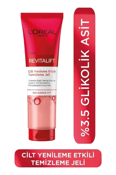 LOreal Paris Revitalift Cilt Yenileme Etkili Temizleme Jeli 150 Ml- Glikolik Asit 3600524019440
