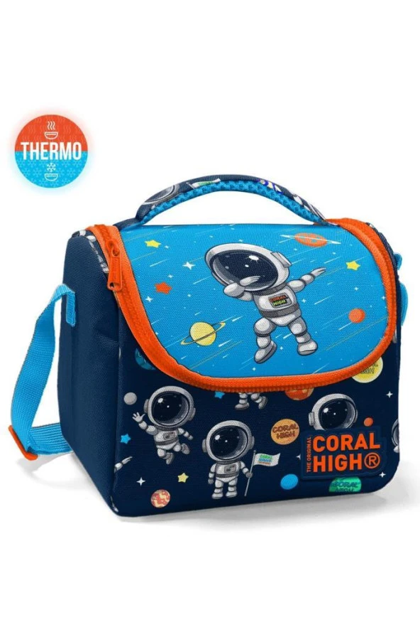 Coral High Thermo Beslenme Çantası Laci Mavi Astronot Desen 11867