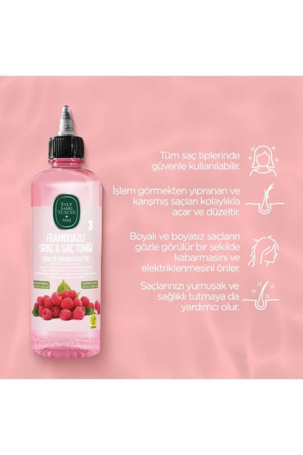 Eyüp Sabri tuncer Frambuazlı Sirke & Saç Toniği 100 ml - Seyahat Boy - 3