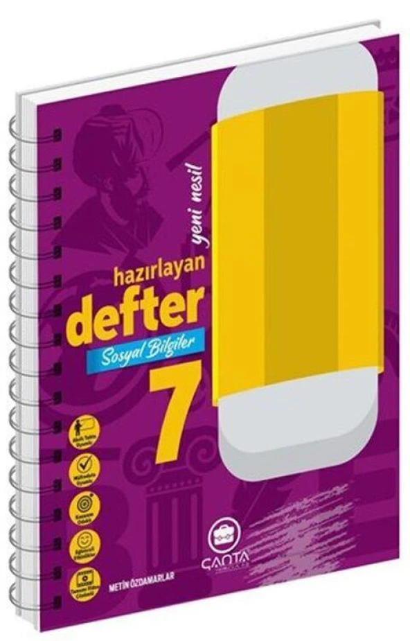 7. Sınıf Sosyal Bilgiler Okula Yardımcı Hazırlayan Defter Çanta Yayınları
