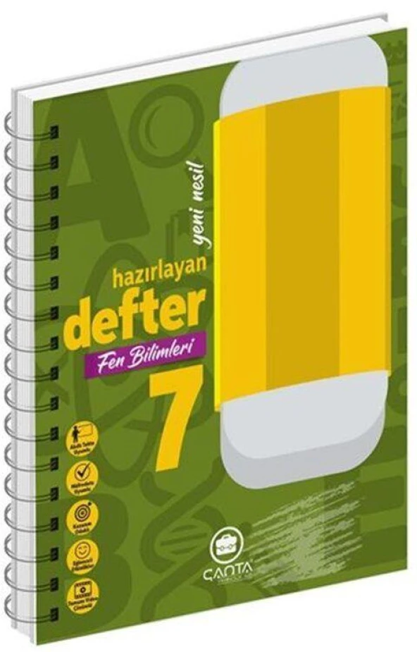 7. Sınıf Fen Bilimleri Okula Yardımcı Hazırlayan Defter Çanta Yayınları
