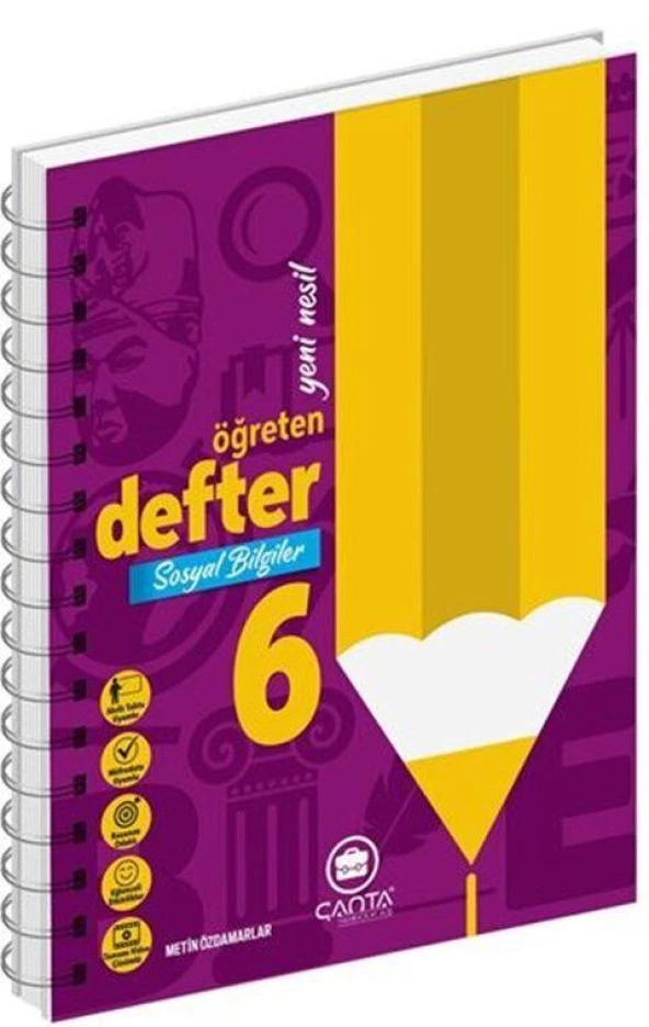 6. Sınıf Sosyal Bilgiler Okula Yardımcı Öğreten Defter Çanta Yayınları