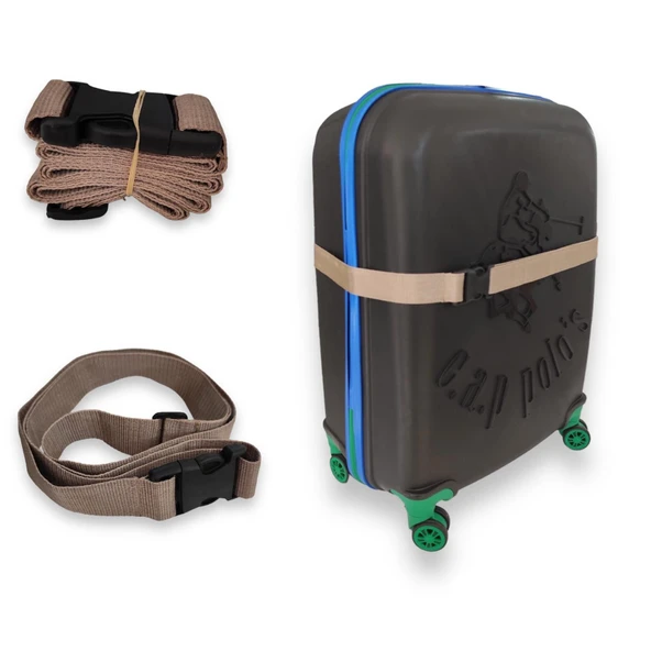 Premium Açık Kahverengi Valiz Kemeri 6 adet