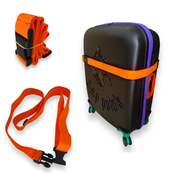 Premium Portakal Renk Valiz Kemeri 2 adet