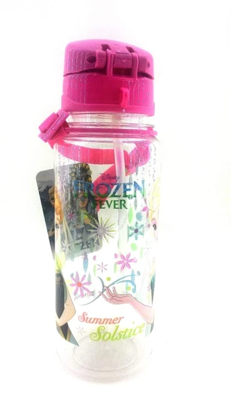 Hakan Çanta Anna & Elsa 500 ml Kırılmaz Gövde Şeffaf Matara 78728 - 3