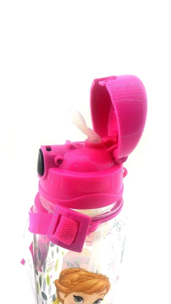 Hakan Çanta Anna & Elsa 500 ml Kırılmaz Gövde Şeffaf Matara 78728 - 4