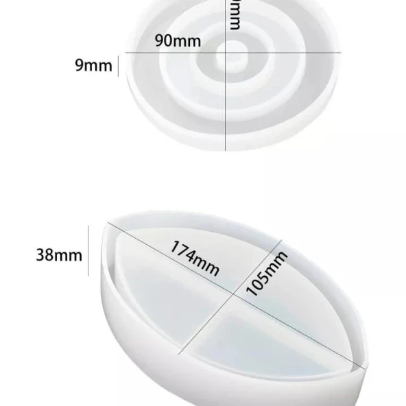 Bardak Altı Nazar Değmesin Muhabbete Epoksi Reçine Silikon Kalıp-Kod:1010-B - 5