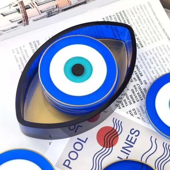 Bardak Altı Nazar Değmesin Muhabbete Epoksi Reçine Silikon Kalıp-Kod:1010-B - 6