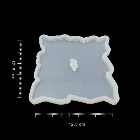 Delikli Bardak Altı Reçine Epoksi Kalıp - Kare -B8 - 3