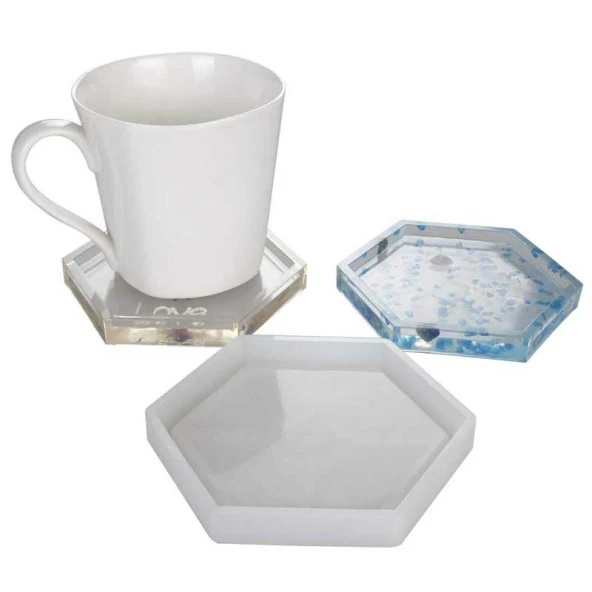 Reçine Epoksi,Mum,Sabun ve Beton Kalıbı Bardak Altı - Kod: 20 - Resim 3