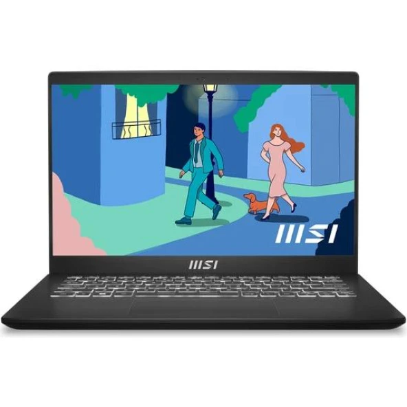 MSI NB MODERN 14 C12MO-1039XTR I7-1255U 16GB DDR4 UMA 512GB SSD 14.0 FHD DOS SIYAH