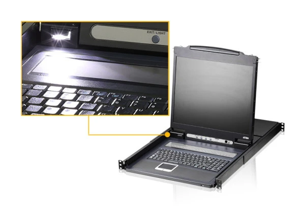 ATEN CL1308NA 19" LCD KVM Switch, Amerikan Klavyeli