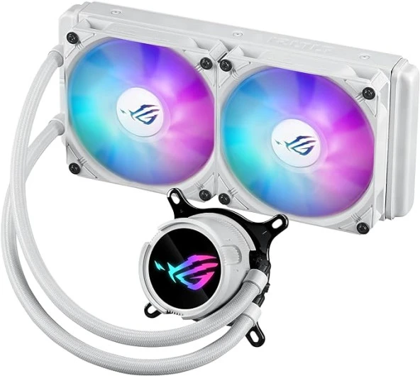 ASUS ROG STRIX LC III 240 ARGB AURA SYNC RGB 120MM 2 ADRESLENEBILIR RGB FAN CPU SIVI SOGUTUCUSU BEYAZ