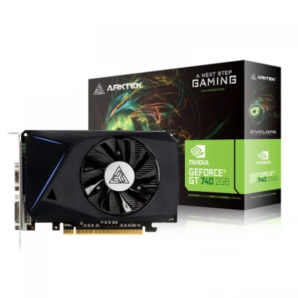 ARKTEK CYCLOPS, AKN740D3S2GL1, GT740, 2Gb, GDDR3, 128Bit, 1xD-Sub, 1xDVI, 1xHDMI Ekran Karti