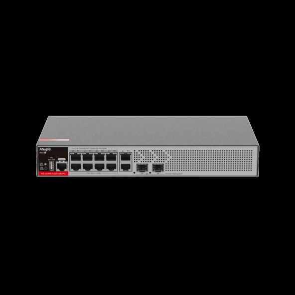 RUIJIE RG-S2915-10GT2MS-P-L 10 PORT 10/100/1000 8 PORT POE/POE+ 2xSFP 125W YONETILEBILIR RACK MOUNT SWITCH ürün görseli