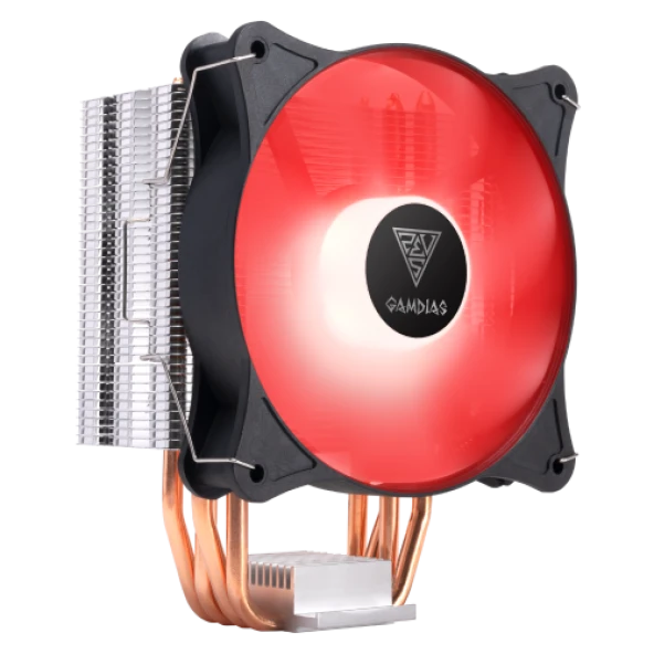 GAMDIAS BOREAS E1-410, RED Lights, 120mm CPU  Kule Tipi Hava Sogutma AMD AM4 ve INTEL Tüm islemciler ile uyumlu - 2