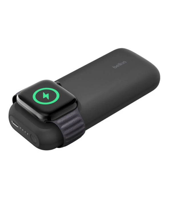 BELKIN BoostCharge 10000 Mah 20W Powerbank + Apple Watch Kablosuz Hizli Sarj - Siyah