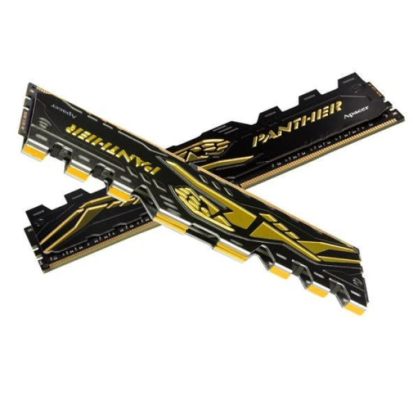Apacer  Panther Black-Gold 32GB 2x16GB 3200Mhz CL16 DDR4 Gaming Ram AH4U32G32C28Y7GAA-2 - Resim 3