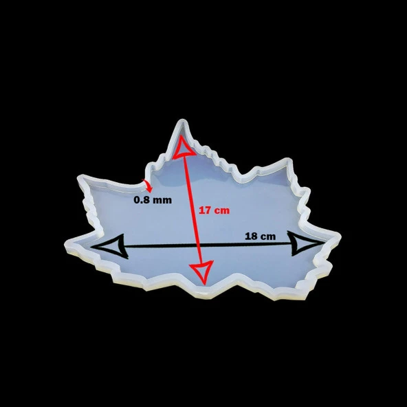 Bardak Altı Reçine Epoksi Kalıp - Yaprak - ORTA - BB3 - 4