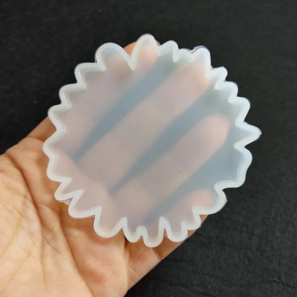 Bardak Altı Tırtıklı Epoksi,Mum,Sabun ve Beton Kalıbı -Kod: 32 - 3