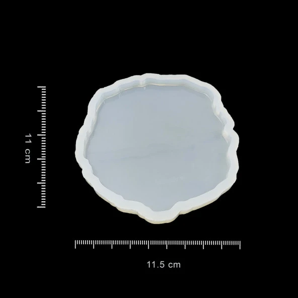 Tırtıklı Bardak Altı Reçine Epoksi Kalıp - Yuvarlak - B6 - Resim 3