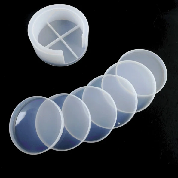 Bardak Altlığı Epoksi Kalıp Seti- Yuvarlak - Kod:321set - Resim 3