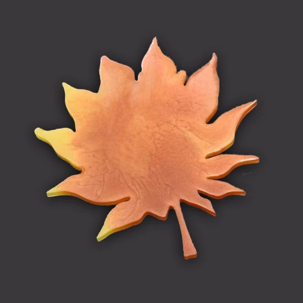 Yaprak Reçine Epoksi ve Beton Kalıbı - Bardak Altı -Kod:178 - 2