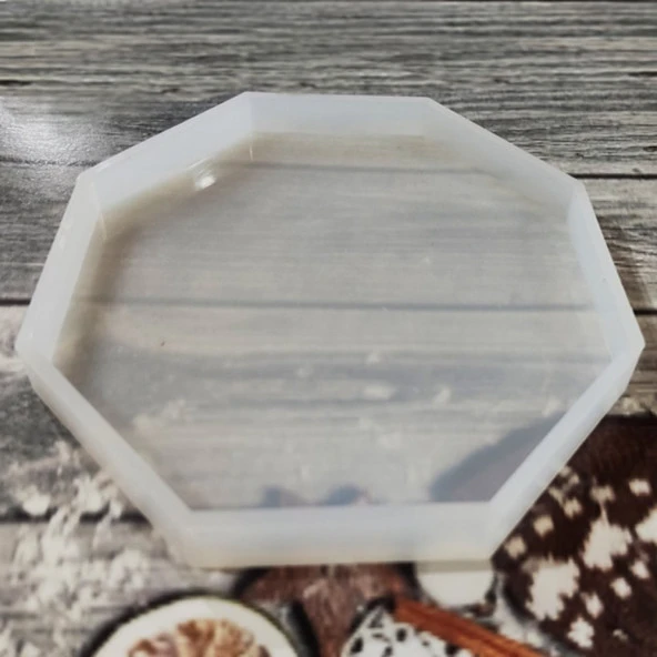 Bardak Altı Reçine Epoksi ve Beton Kalıbı - Sekizgen -Kod:190 - Resim 2