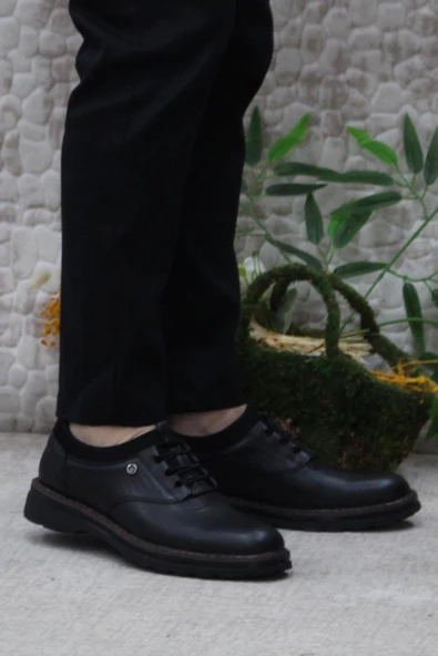 Mehmet Mete 185 Siyah Marrka Hakiki Deri Erkek Ayakkabı ürün görseli