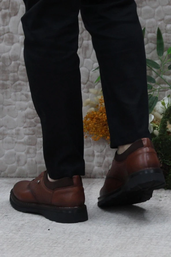 Mehmet Mete 185 Taba Marrka Hakiki Deri Erkek Ayakkabı - Resim 4