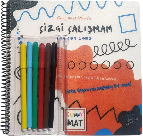 Mat Mini Set Çizgi Çalışmam Kalemli