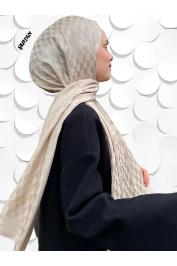 Koza Desen Bej Pamuk'lu Jakar Şal ürün görseli