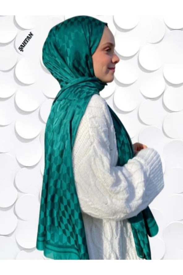 Koza Desen Benetton Pamuk'lu Jakar Şal - Resim 3