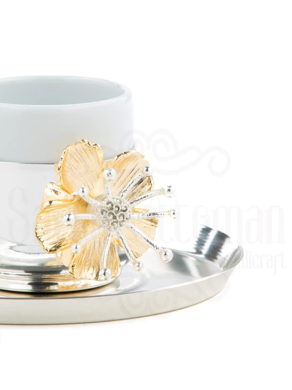 LOTUS DİK TÜRK KAHVE FİNCAN GÜMÜŞ - Resim 6