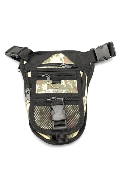 Motosiklet Bacak Çantası 8 Cepli- Kamuflaj ürün görseli 1