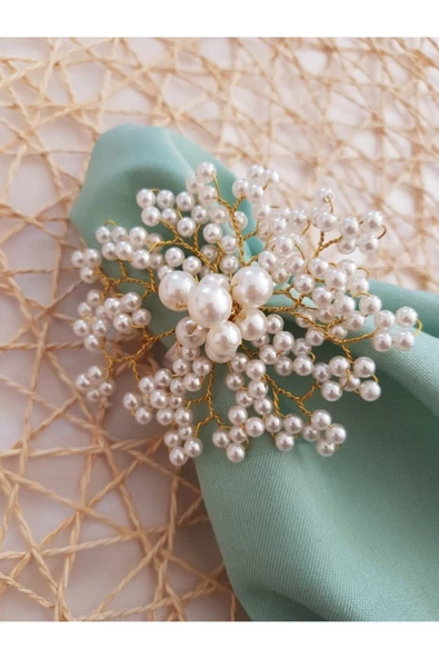 Kartanesi Peçete Yüzüğü Halkası 6 Adet Altın - Gümüş Renk - 2