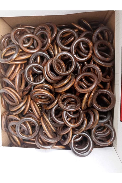 Kahverengi Ahşap Halka Makrome Için Halka Hobi 50 Adet Kahverengi 50 - 2