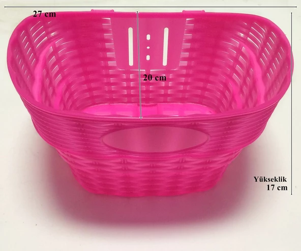 Bisiklet Ön Sepet Hasır Plastik Büyük Boy - 7