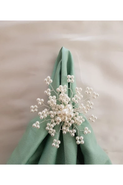 Gümüş Kartanesi Peçete Yüzüğü Halkası 12 Adet - 2