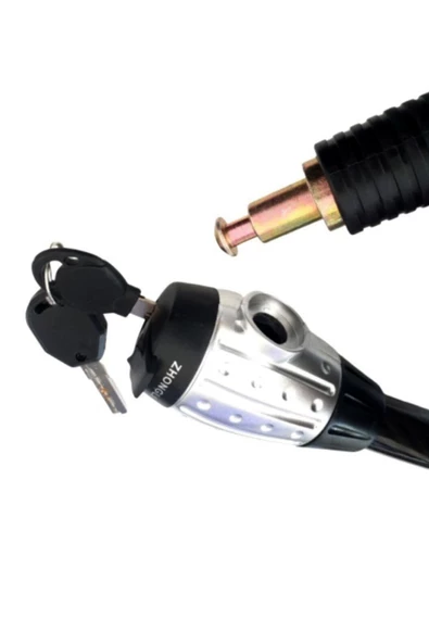 Işıklı Anahtar Zhongli Motosiklet Çelik Halat Kilit 25 X 200 - 2