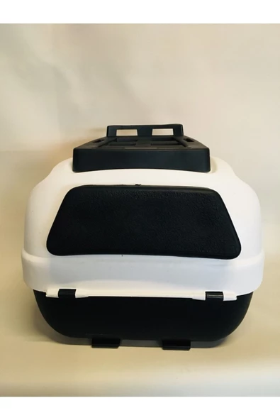 Motorsiklet Arka Çanta 32 Litre Beyaz Sırt Dayamalı Üst Tabakalı Full Set - Resim 3