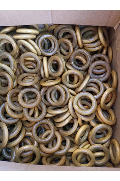 Makrome Ip Için Ahşap Halka Hobi 500 Adet - 3