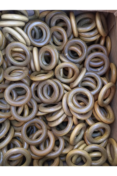 Makrome Ip Için Ahşap Halka Hobi 500 Adet - 2