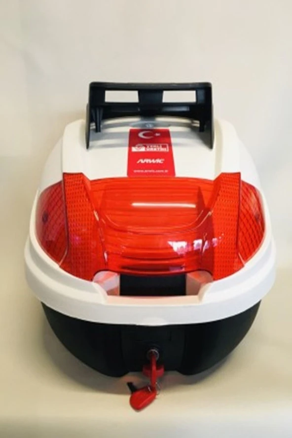 Motorsiklet Arka Çanta 32 Litre Beyaz Sırt Dayamalı Üst Tabakalı Full Set