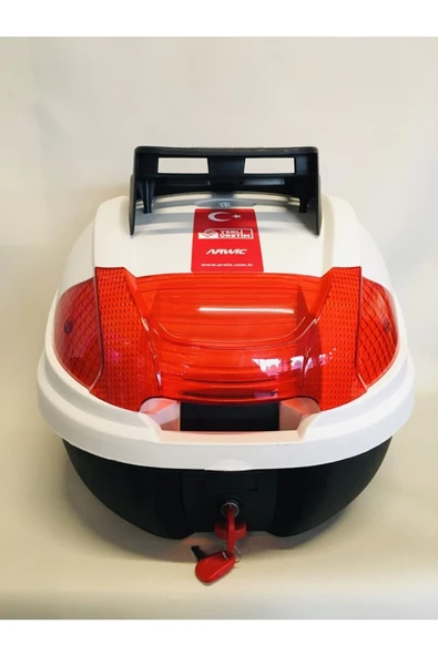 Motorsiklet Arka Çanta 32 Litre Beyaz Sırt Dayamalı Üst Tabakalı Full Set ürün görseli 1