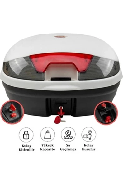 46 Lt Beyaz Motosiklet Çantası