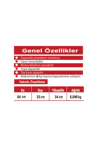 Arwic Motosiklet Arka Çanta Topcase Siyah 46 Lt. - Resim 7